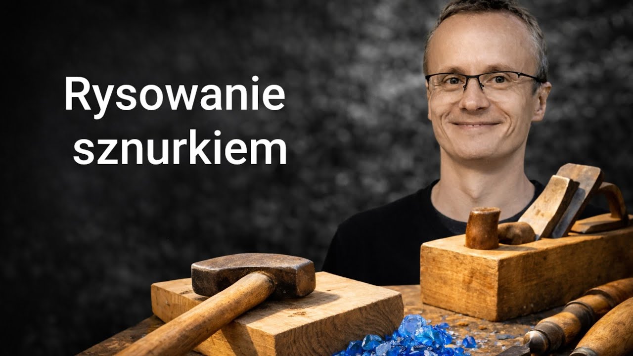 Proces maskowania sznurkiem bambusowym. Rysowanie sznurkiem.