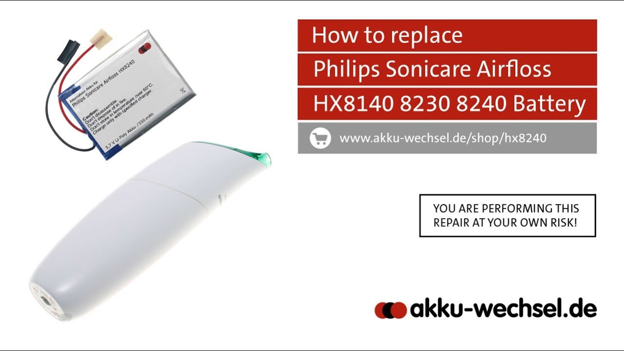 🔋 Akku-Wechsel bei der Philips Sonicare HX8140, HX8230, HX8240 Munddusche – Anleitung 🔧