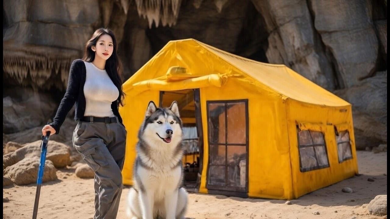 My first time camping in a cave with a luxury inflatable tent: The ultimate adventure!