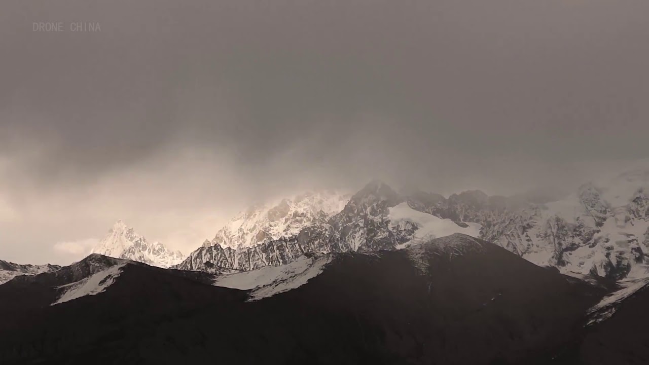 Tibet time lapse photography aerial photography，Aerial China