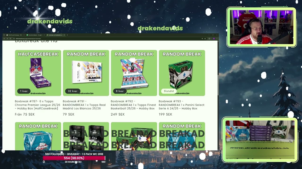 FRIDAY & GIVEAWAYS IS UP!! BREAK ALL EVENING LETS GO GANG! WWW.DRAKENDAVIDS.SE