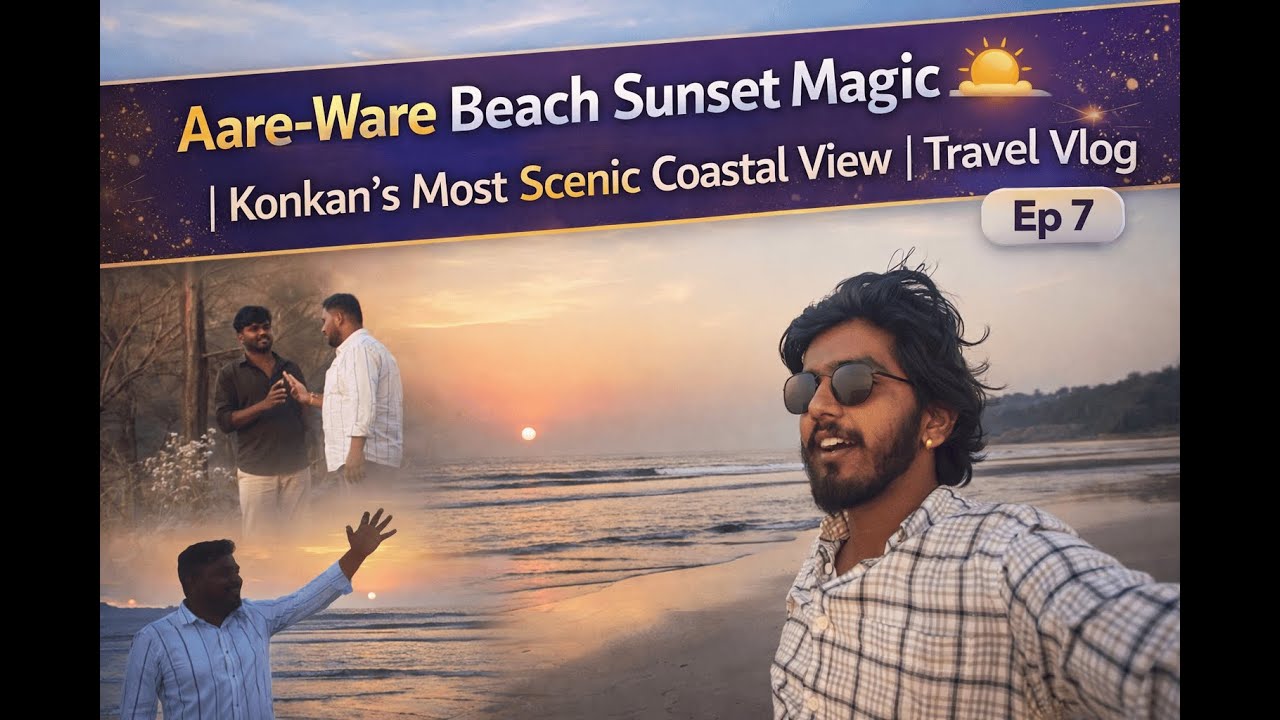 “Aare-Ware Beach Sunset Magic 🌅 | Konkan’s Most Scenic Coastal View | Travel Vlog”