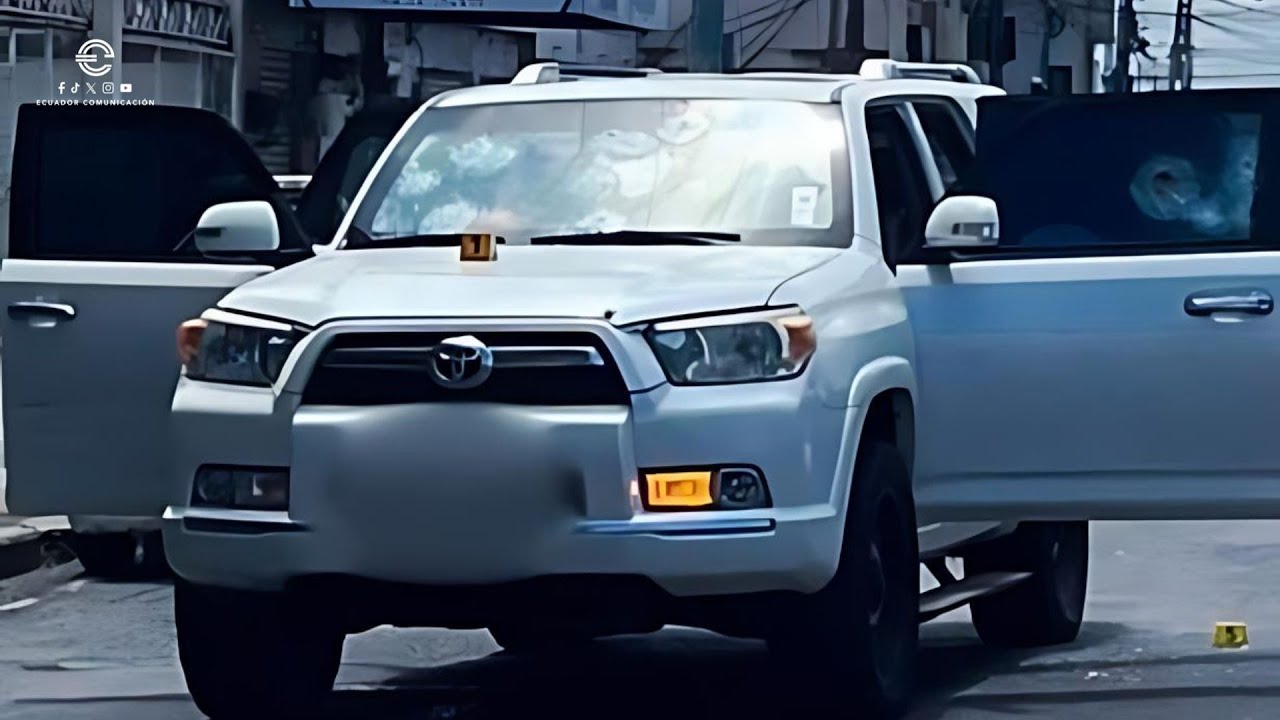 SICARIOS DISPARAN CONTRA DOS CIUDADANOS EN MACHALA, SE SALVARON PORQUE EL CARRO ESRA BLINDADO