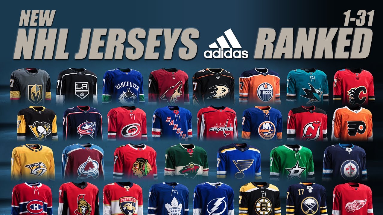 New NHL Adidas Jerseys Ranked 1-31(Home)