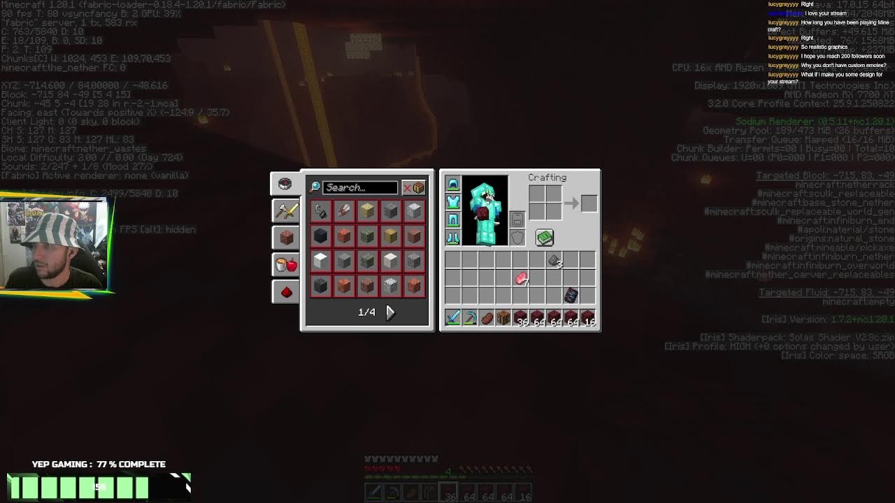 Inchling flying and raiding the Nether