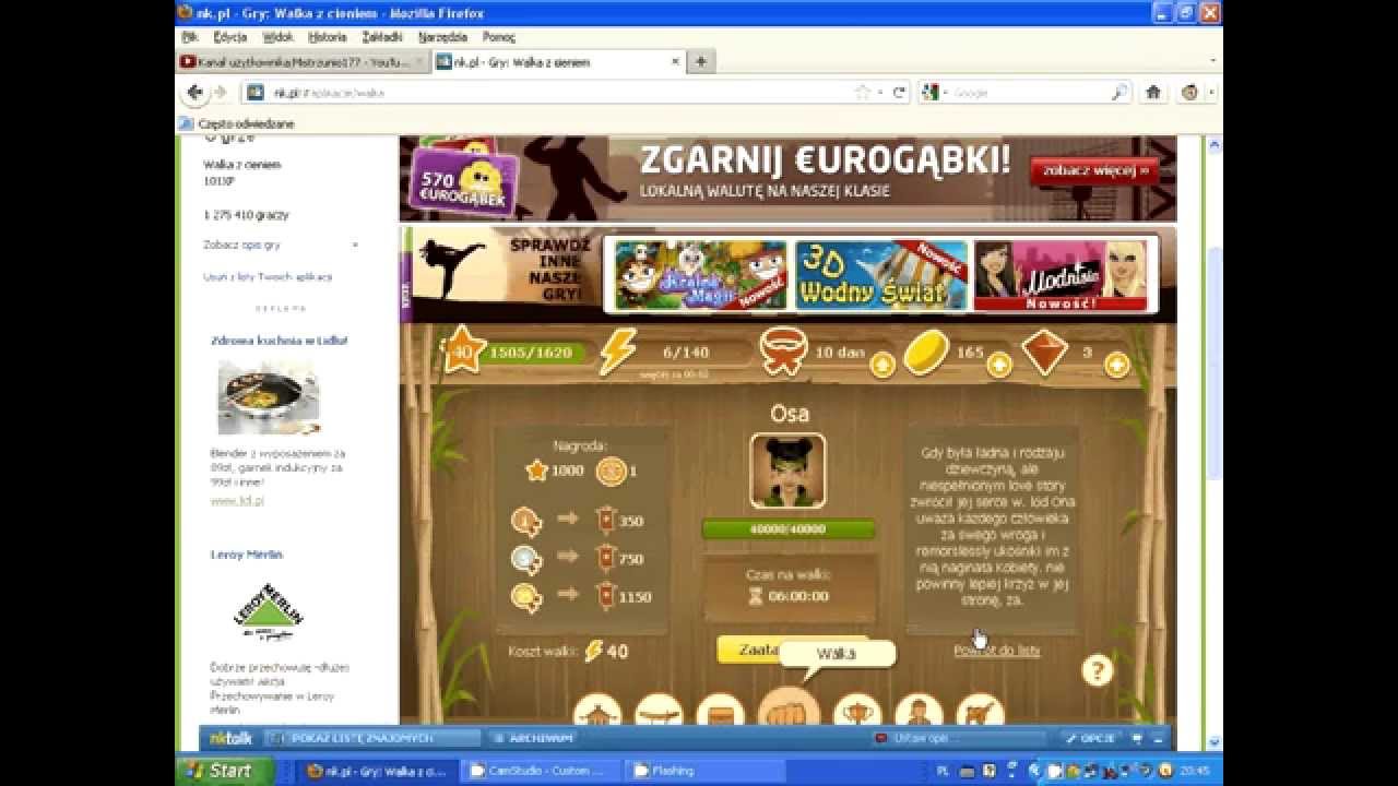 Mój profil w grze Walka z cieniem na nk.
