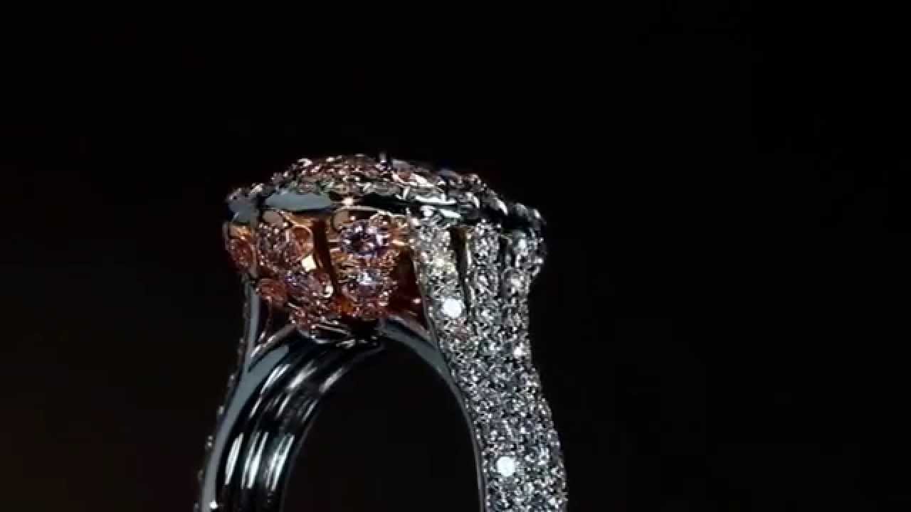 Celebrity Fancy Pink Diamond Engagement Ring Top Luxury  Jewelry Made by OSTASZ