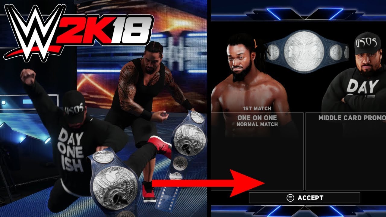 WWE 2K18: What Happens When The Tag Champs Split Up Before A Title Defense?
