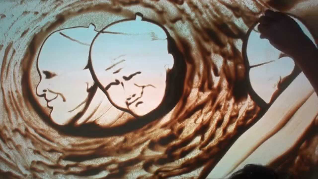 Vatican, Canonization of the popes , John XXIII and John Paul II -Sand Art  by Ilana Yahav