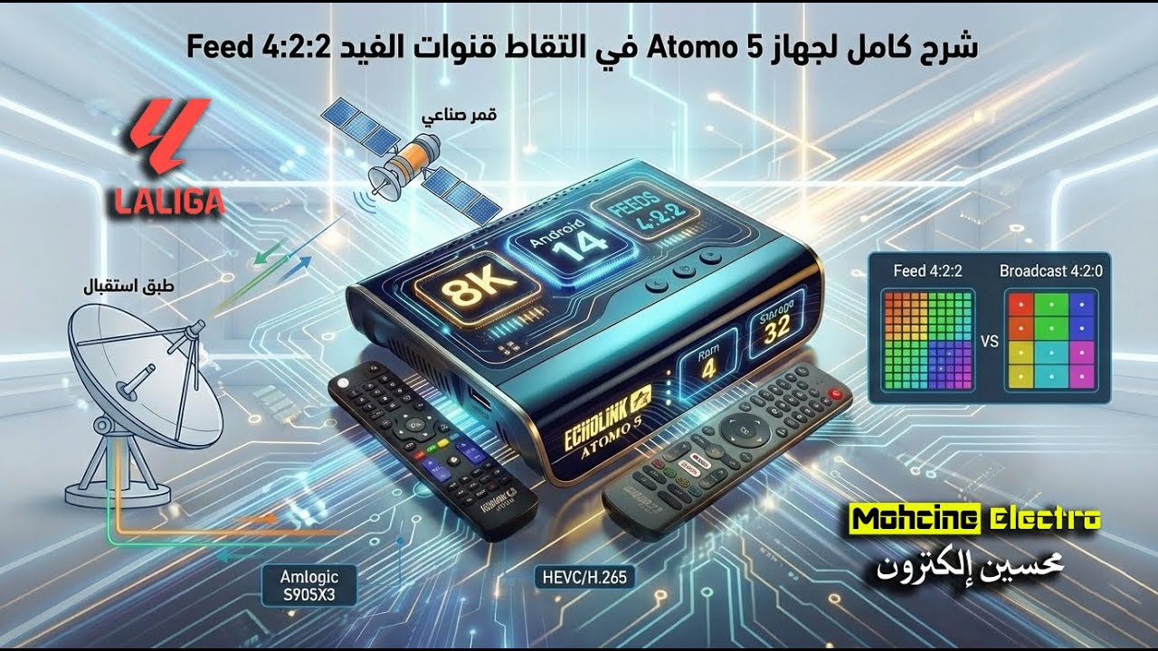 شرح كامل لجهاز Atomo 5 في التقاط قنوات الفيد Feed 4:2:2