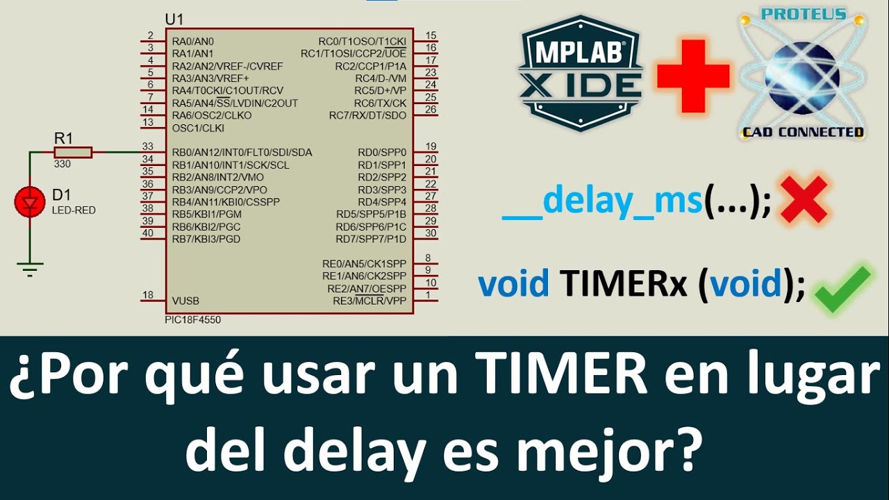 🕒 Uso del TIMER  para generar retrasos de tiempo en los microcontroladores PIC