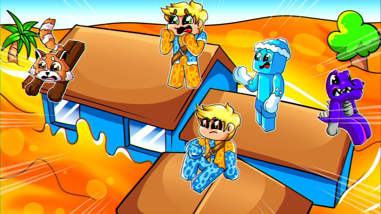 5 AMIGOS ESCAPANDO DA LAVA NO ROBLOX