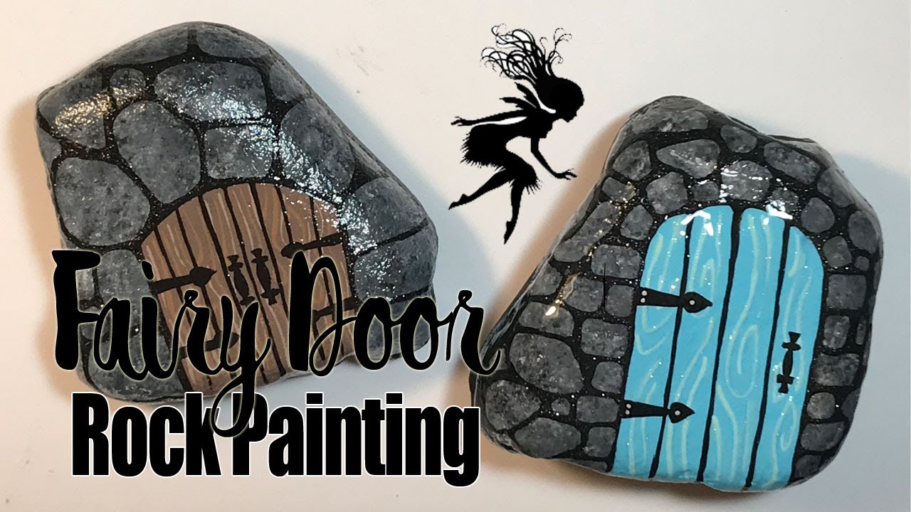 My Painted Rocks - Fairy Door