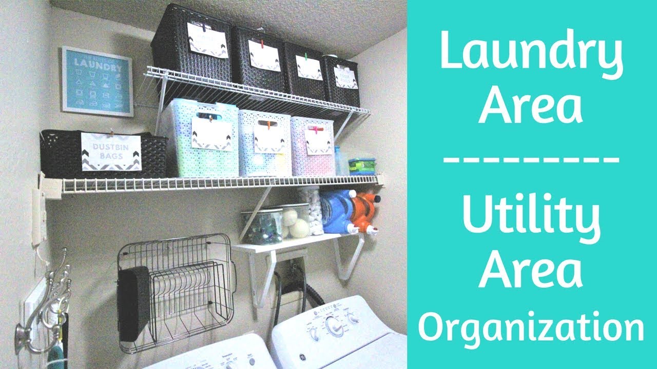 Small Utility Area /Laundry Area /Washer-Dryer Area Organization