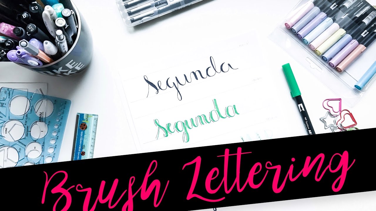 BULLET JOURNAL // Brush Lettering - Com ou Sem Brush Pen