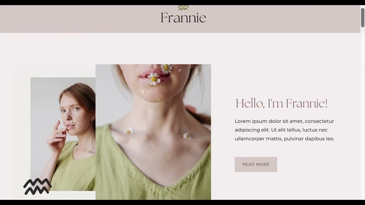 Frannie Theme | Feminine Wordpress theme