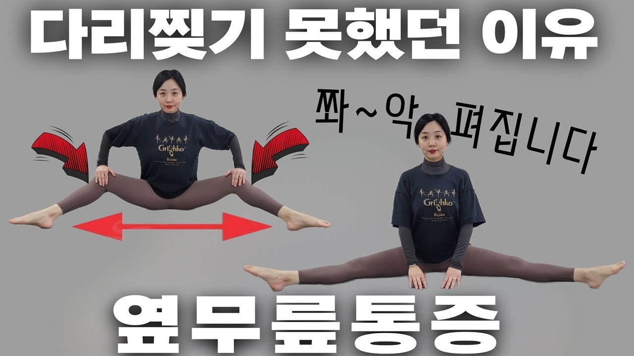 옆 무릎 아파서 다리찢기 못하겠다면? 이 연습을 하시면 됩니다.