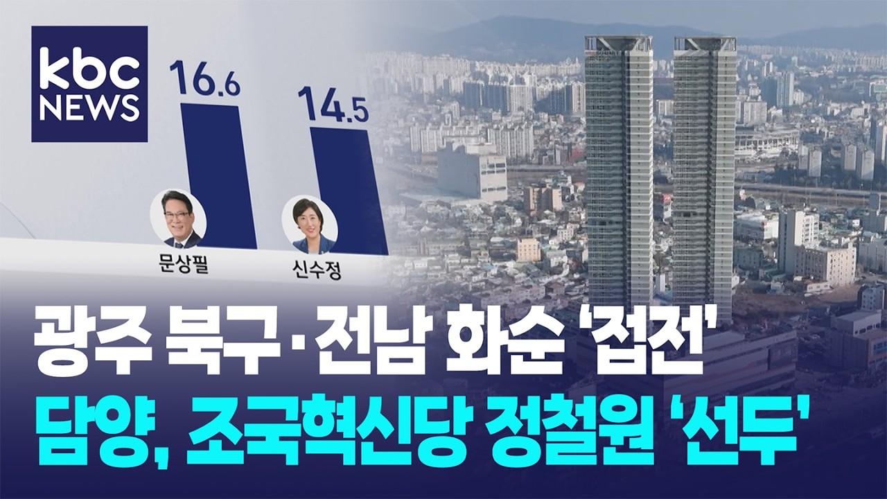 광주 북구·화순 '접전'...담양, 조국혁신당 정철원 '선두' / KBC뉴스
