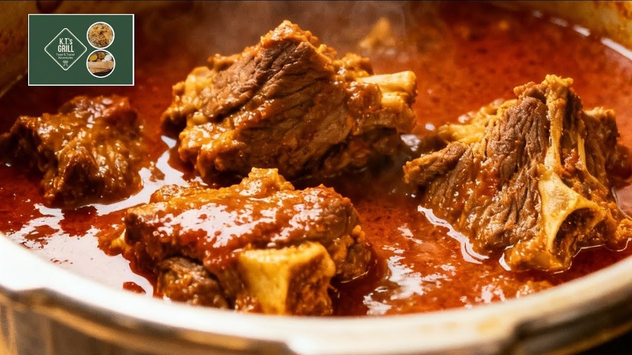 South Indian style Mutton Curry Recipe in Pressure Cooker | Mutton Gravy in telugu #mutton #trending