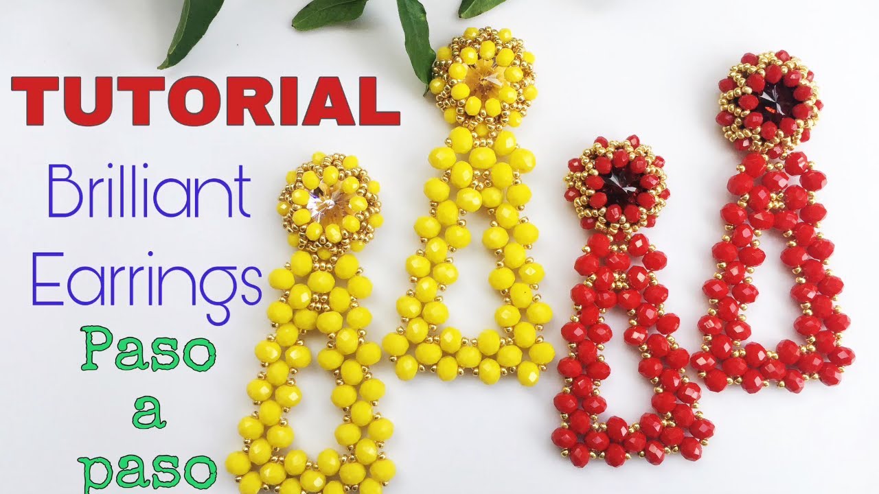 TUTORIAL BRILLIANT EARRINGS, HERMOSOS ARETES EN FORMA DE TRIANGULO POR ACCESORIES DESIGN PASO A PASO
