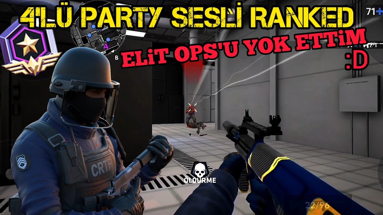 RAKİP SAĞLAM AMA YAPIŞTIRIYORUZ! // 4'lü PARTY SESLİ RANKED! Critical Ops Türkçe!