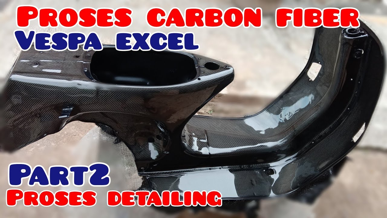 skinning carbon fiber Vespa Excel #part2