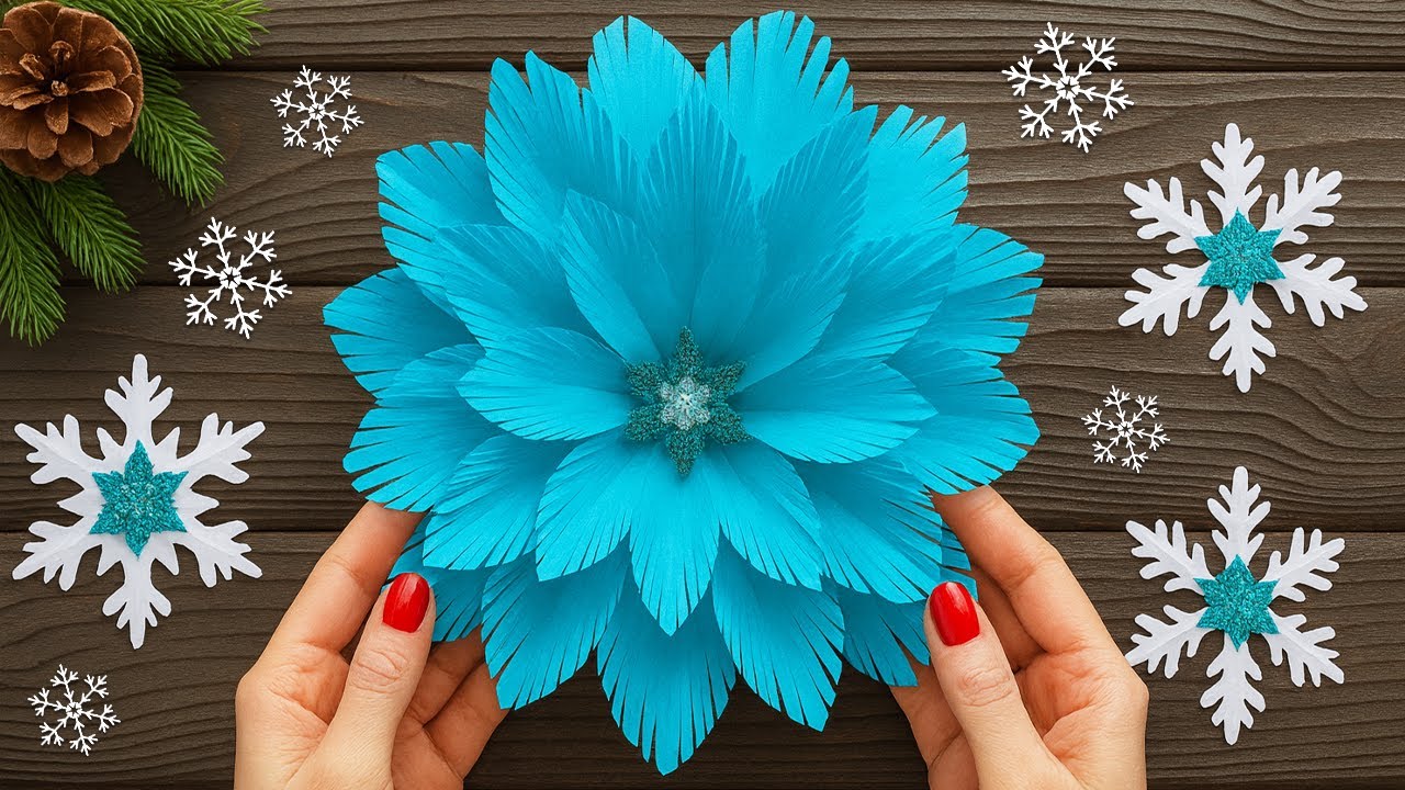 7 DIY Christmas Crafts ❄️ 3D Paper Snowflake Christmas Decorations