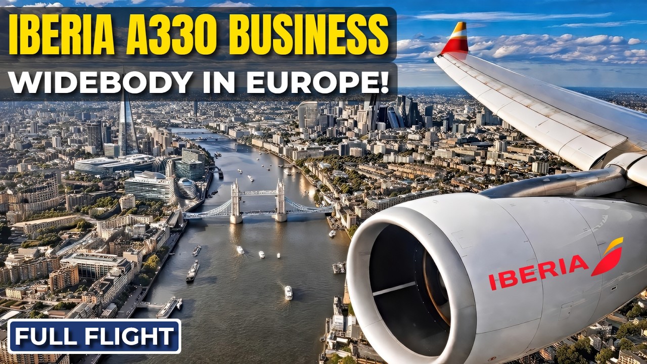 Iberia A330 Business Class | Madrid to London | FULL FLIGHT 4K