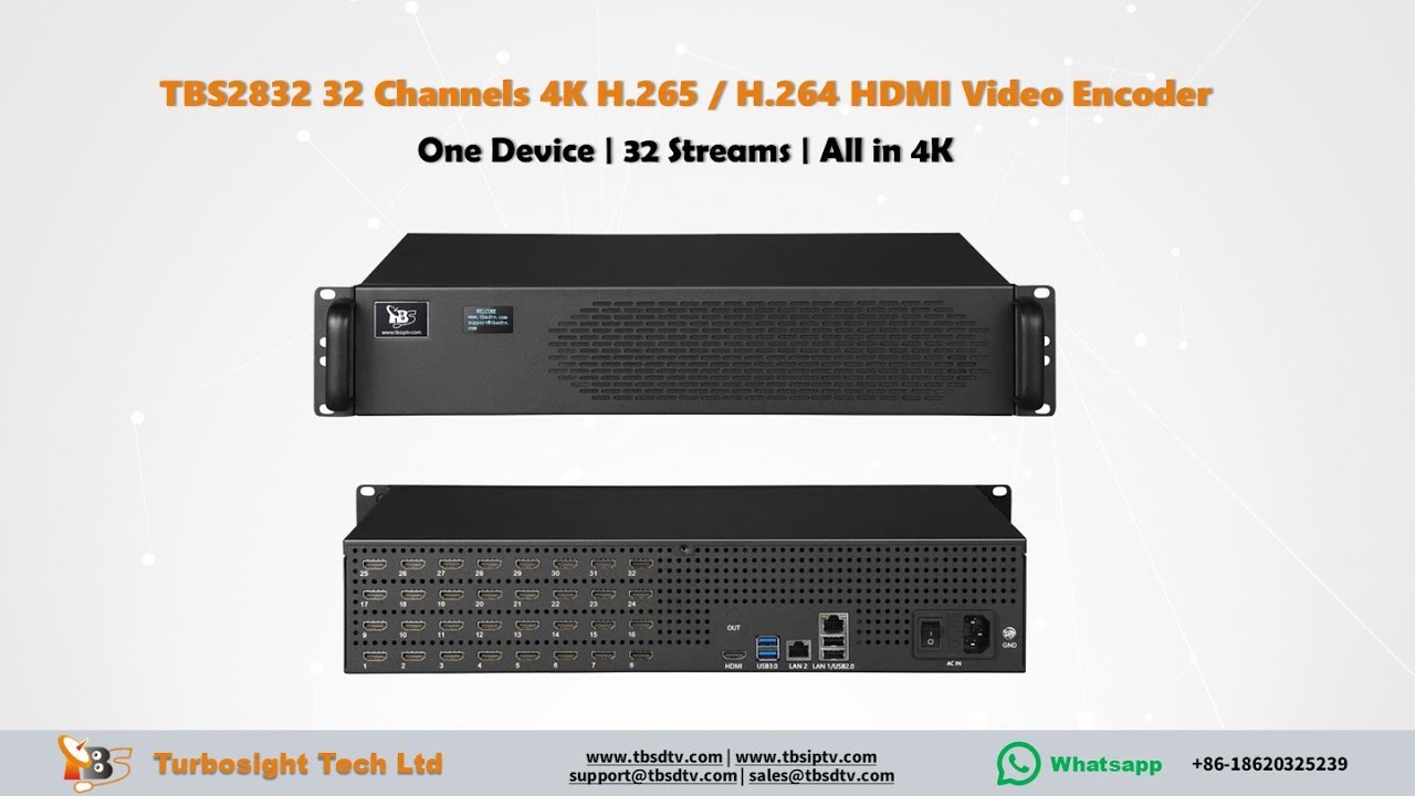 TBS2832 &mdash; New 32-Channel 4K HDMI Encoder with Kylone System | High-Density Professional Streaming
