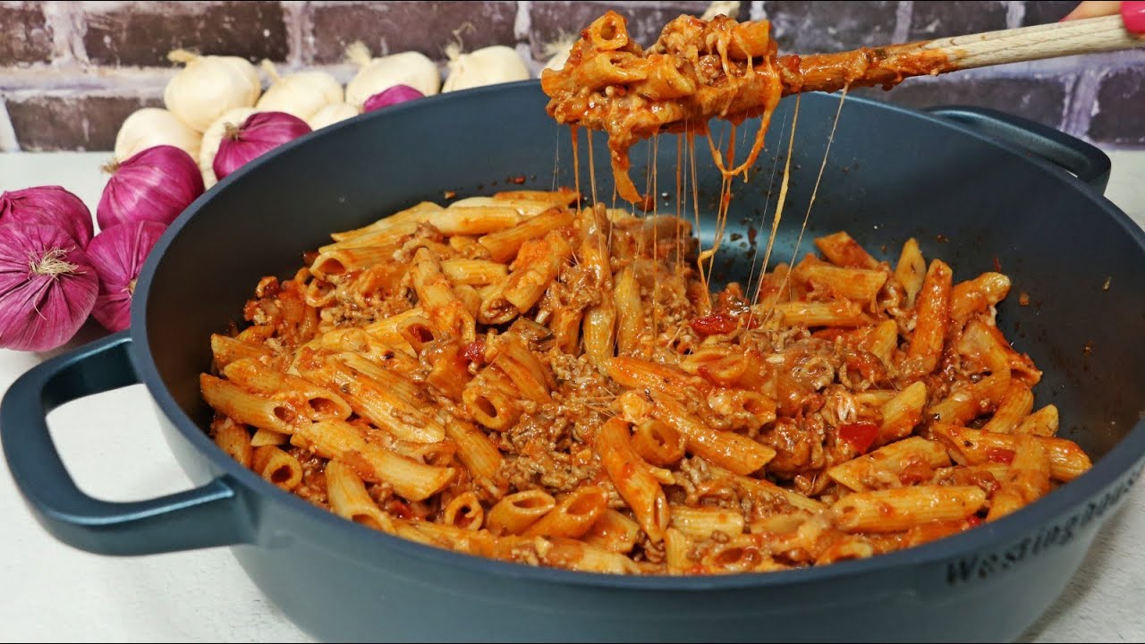 ONE POT PASTA MIT HACKFLEISCH UND K&Auml;SE - IN DER PFANNE ODER IM MULTIKOCHER MEIN HANS