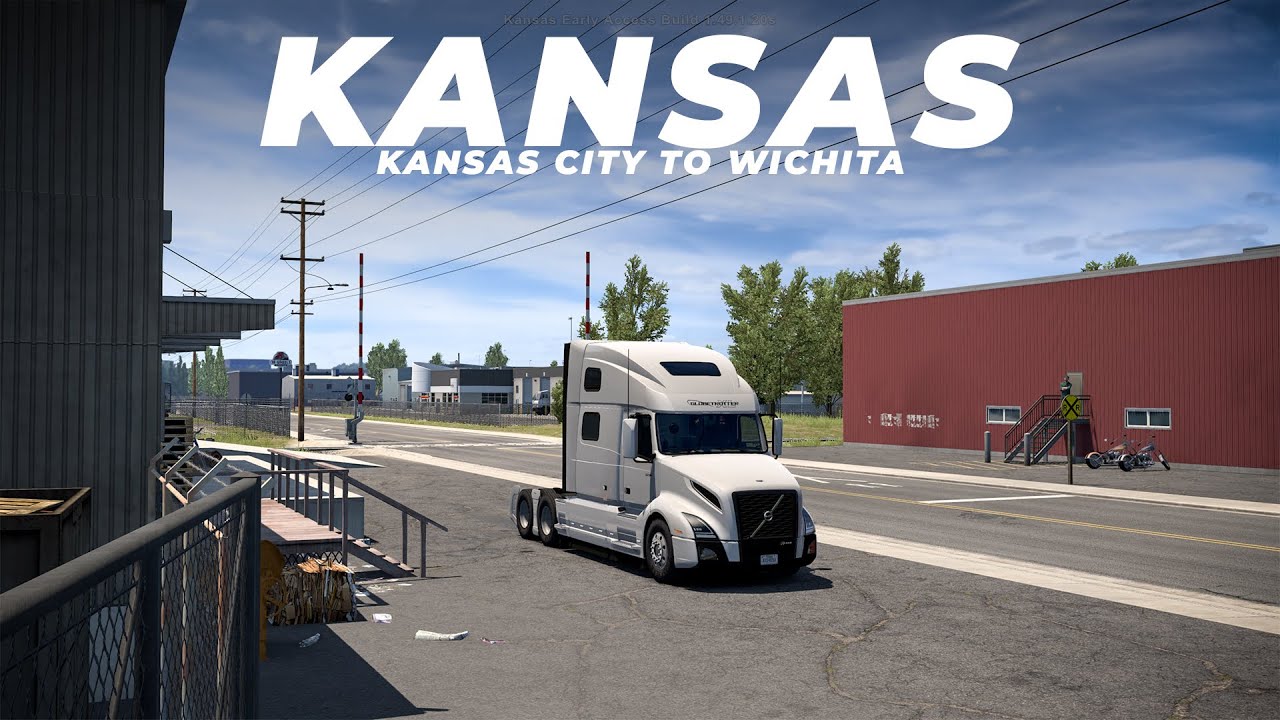 KANSAS Driving - Wichita to Kansas City - ATS 1.49 Kansas DLC Early Access - New Amazing Graphics!