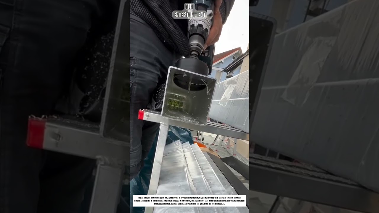 Metal Drilling Innovation Using Hole Saw Attachment For Precise Aluminum Profiling 