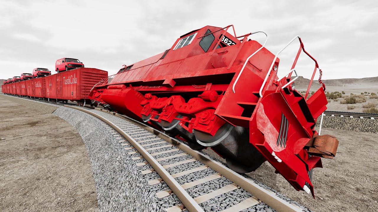 Realistic Train Crashes #60 - Beamng.Drive