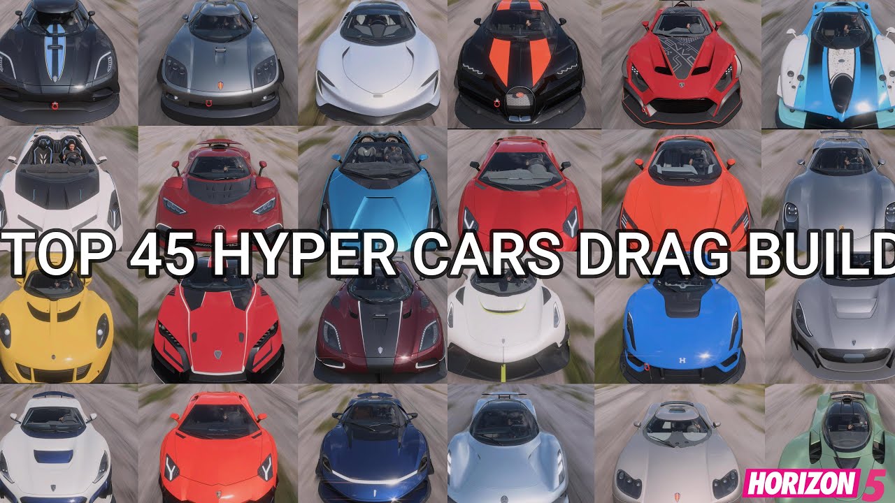 WHICH HYPER CAR HAS FASTEST 1 MILE DRAG TIME OTHER THEN JESKO? FORZA HORIZON 5 - FASTEST DRAG BUILDS