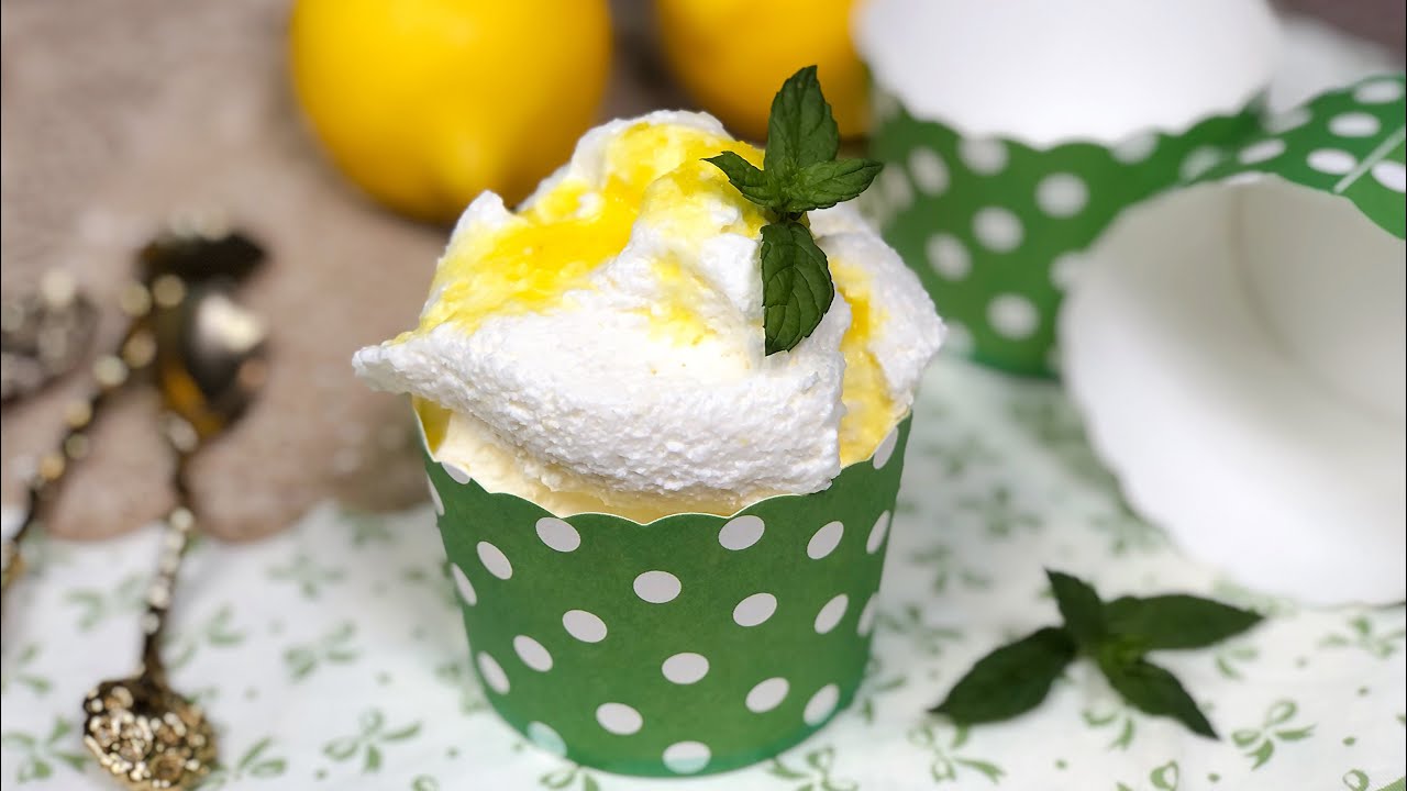 GELATO 4 INGREDIENTI 🍓senza gelatiera! Ricetta Facilissima!Senza uova Gelato al limone fatto in casa