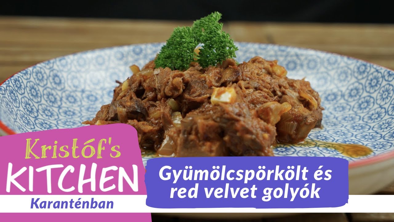 Gyümölcspörkölt és Nyers vegán Red Velvet golyók - Kristóf’s Kitchen - Karanténban
