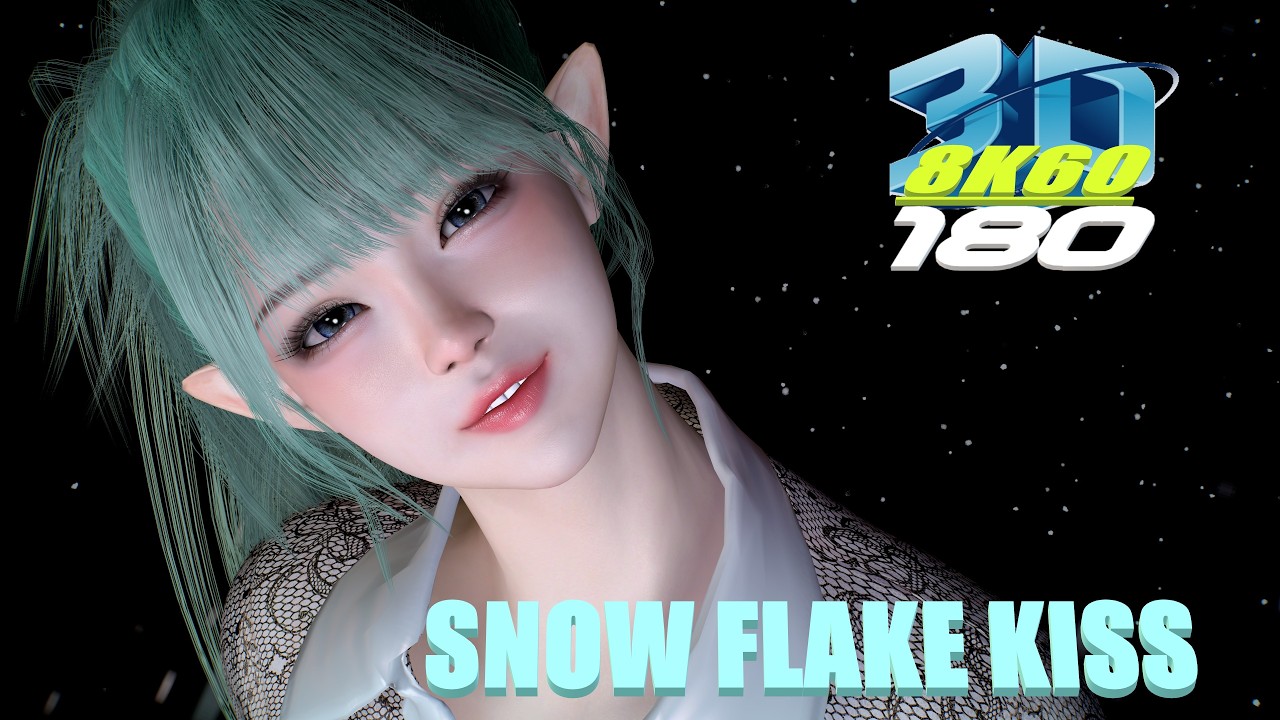 Snow Flake Kiss, 8K 3D VR180, MMD, kpop,  ダンス, 3DVR. 8K60FPS