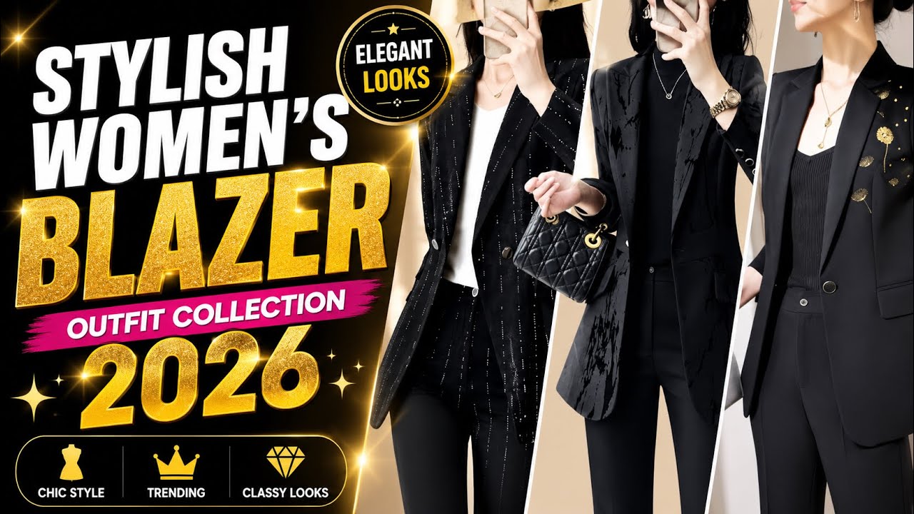 Stylish Women’s Blazer Outfit Collection 2026 | Elegant Office & Casual Look