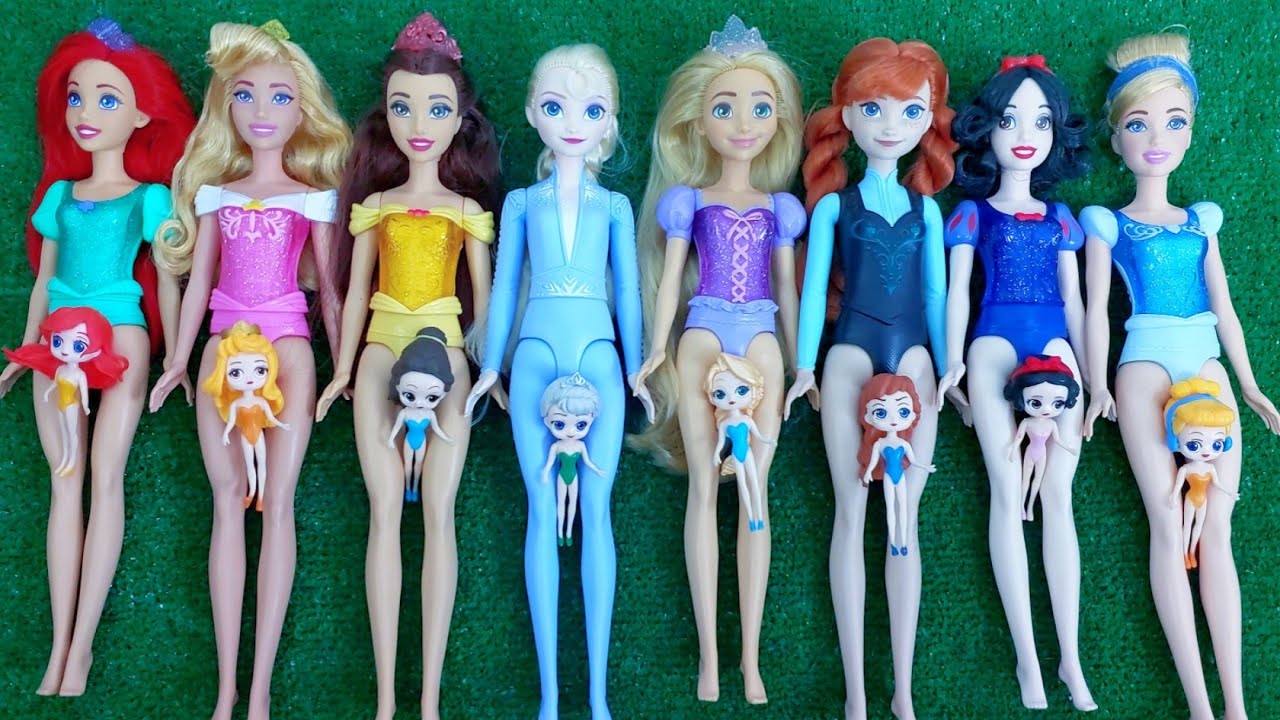 Disney Princesses vs Kuromi & Hello Kitty bag unboxing Satisfying ASMR DIY doll dress Miniature
