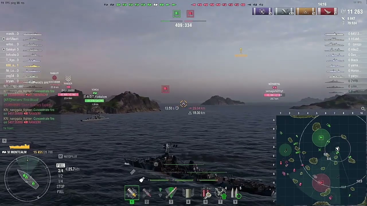 New Ship!!? - Tier VI Montcalm - Tested Battle - World of Warships