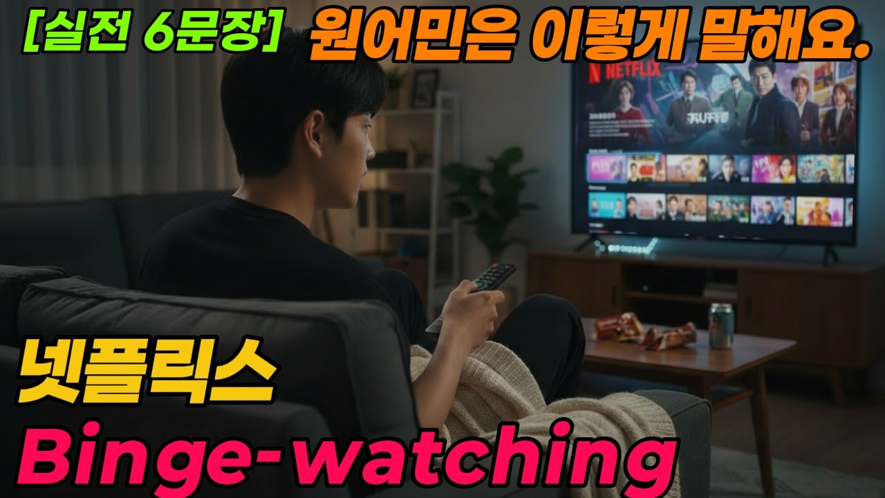 [말문 트기 3단계-1]  | 시리즈 3 취미와 여가 생활 | Binge-watching | 원어민식 표현 입에 붙이기  | [실전 6문장] 원어민처럼 말해보세요. |