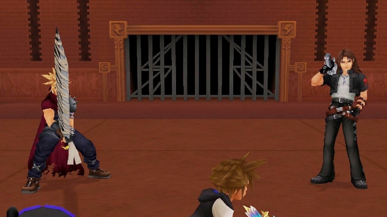 Kingdom Hearts: Cloud and Leon Boss Fight (PS3 1080p)