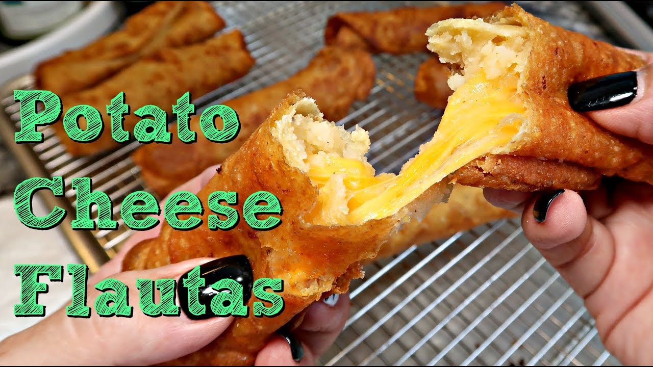 Cheesy Potato Flautas Recipe | How To Make Flautas | Taquitos Recipe
