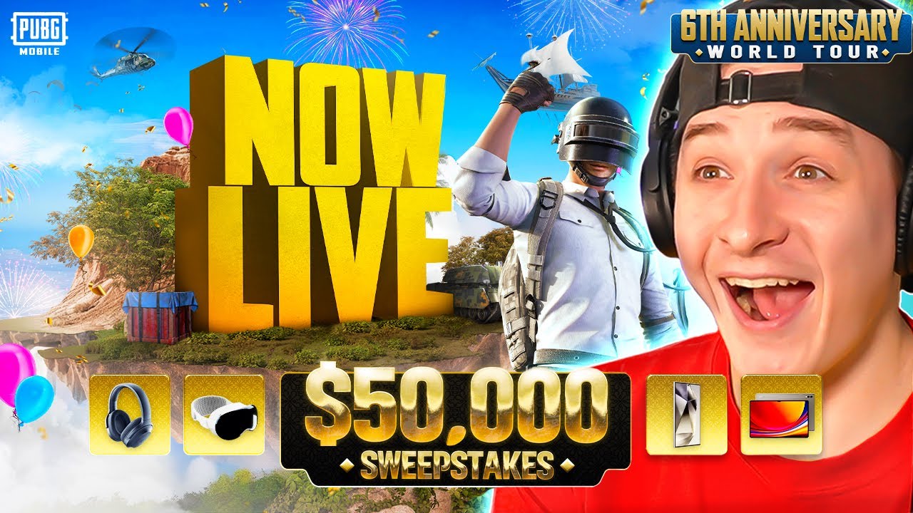 PUBG MOBILE 6th Anniversary World Tour LIVE - $50,000 USD Sweepstakes!