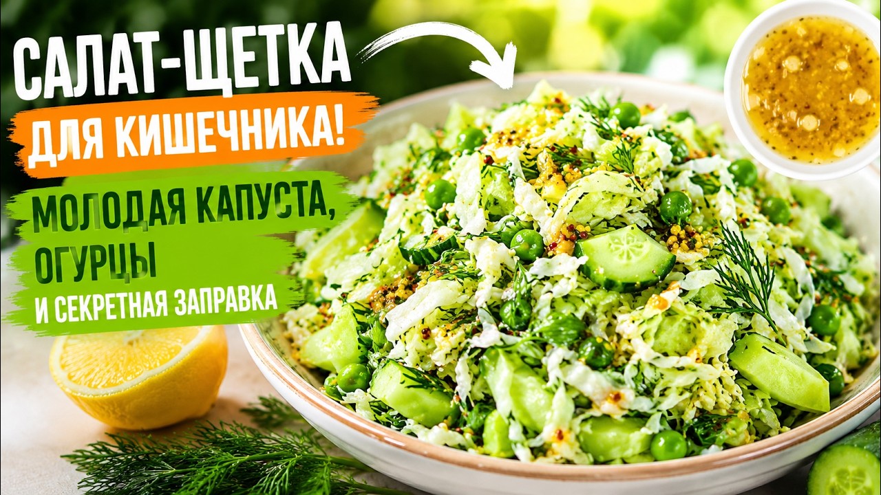 A GUT-BRUSHING SALAD! YOUNG CABBAGE, CUCUMBERS, AND A SECRET DRESSING