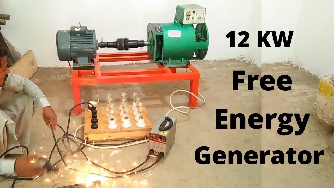 12 KW Free Energy Generator With 3 HP Electric Motor 24 7 Free Electricity Making Machine 12000 Watt