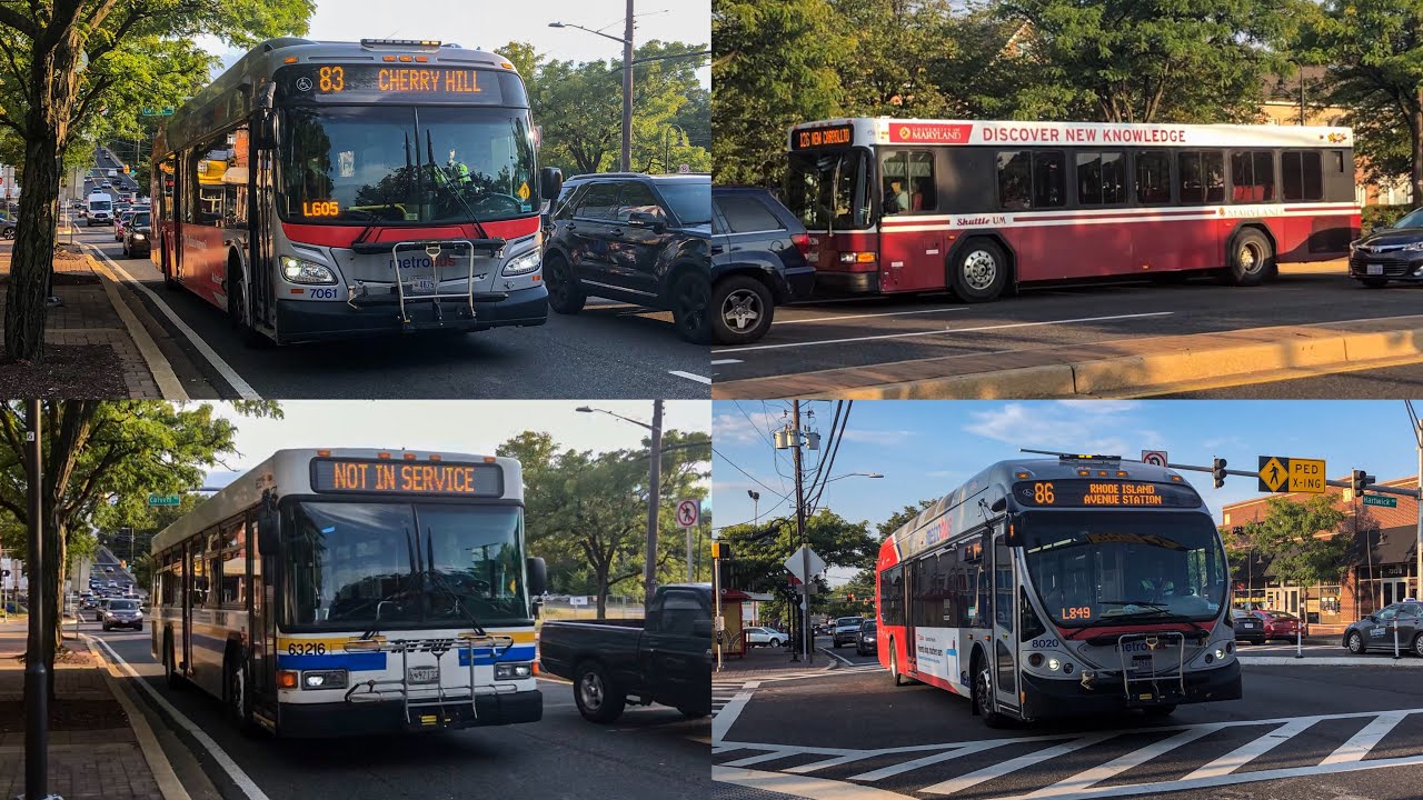 WMATA Metrobus, Shuttle-UM, And TheBus Compilation in College Park #2