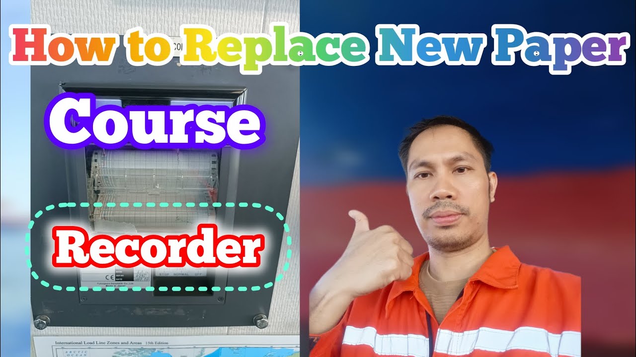 213: Replacing new paper inside the course recorder onboard the ship