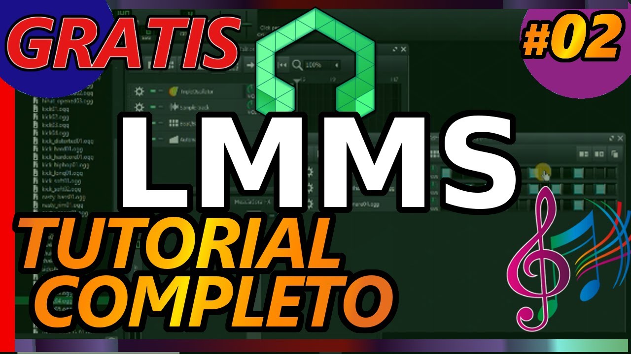 LMMS: Cómo hacer música GRATIS electrónica Tutorial 02 en español:  básico, principiantes (2020)