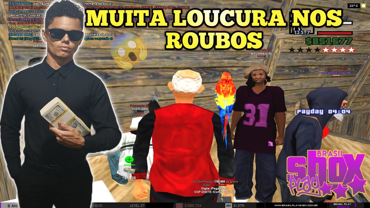 OLHA OS PASSA FOME DE ROUBO!! BRASIL PLAY SHOX / GTA SAMP ANDROID PC 